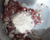Foto del paso 2 de la receta: Hamburgesa casera de cebolla, morrón y barbacoa