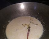 A picture of step 3 of Cauliflower curry with white gravy.