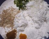 A picture of step 1 of Chawal Ke Farre.