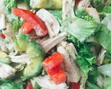 Hình bước làm 7 của món Eat clean- Salad thịt gà