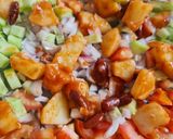 A picture of step 2 of Protein rich salad(red bean salad).