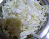 A picture of step 1 of Cabbage poriyal.