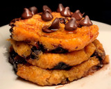 Foto del paso 5 de la receta: Pancakes de calabaza -Zapallo fit saludables riquísimos (veganos sin huevo, sin harina, sin manteca)