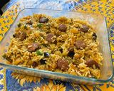 Une image de l'étape 16 de Riz aux chorizos, aubergine et poivron.