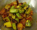 A picture of step 3 of Kumro Potoler Chokka (Bengali Style veg sabzi).