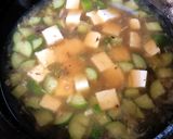 A picture of step 6 of Lemony Cucumber Tofu Soup.
