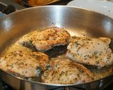 A picture of step 2 of Beer-Braised Chicken Thighs with Mushrooms.
