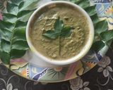 A picture of step 3 of Curry leaves chutney.