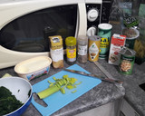 Foto del paso 1 de la receta: Pasta verde con espinacas y champiñón
