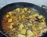 A picture of step 3 of Banana Flower Dry Curry or Mochar Ghonto.