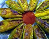 A picture of step 3 of Stuffed Parmal bhajji.