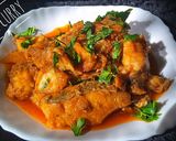 A picture of step 5 of Fish curry.