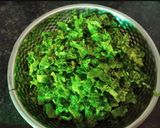 A picture of step 1 of Spinach Chickpea Flour Chamchamiya.