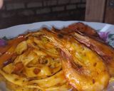 Foto langkah ke 5 dari resep Mie pedas saus bolognese mirip kwetiau.