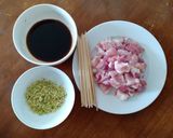 Hình bước làm 1 của món Cơm gạo lứt & thịt xiên que áp chảo Teriyaki