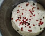 A picture of step 4 of Tutti fruiti cake.