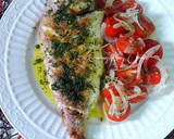 Foto del paso 9 de la receta: Breca torrada a la plancha con vuelco de tomates cherrys marina