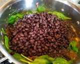 A picture of step 3 of Mexican black bean soup.