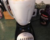 A picture of step 1 of Banana chocolate shake. Aka the best damn shake in the world. 🙂.
