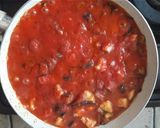 A picture of step 7 of Busiate with Swordfish, Eggplant, and Mint.