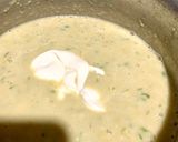 A picture of step 4 of Cream of chicken and corn soup.
