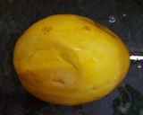 A picture of step 1 of Kura Dosakaya Chutney or Andhra Budamkaya Chutney.