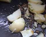 A picture of step 1 of Aaloo Palak.