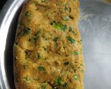 A picture of step 3 of Thepla-methi thepla -fenugreek leaves.