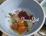 A picture of step 1 of Beetroot Dill Greens Parathas.