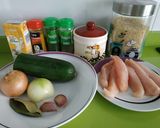 Foto del paso 1 de la receta: Arroz con pollo al curry 🍛