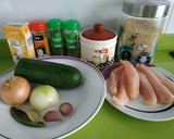 Foto del paso 1 de la receta: Arroz con pollo al curry 🍛