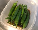 Une image de l'étape 3 de Piments verts au balsamique,olive et citron.