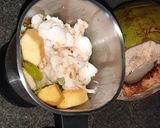 A picture of step 1 of Cucumber & apple smoothie with coconut cream.