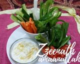A picture of step 5 of Vegetable Sticks with Spiced Yoghurt Dip.
