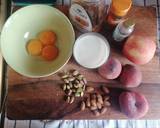Grilled fruits with light custard and crushed nuts recipe step 1 photo