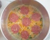 Foto langkah ke 3 dari resep PEPPERONI SPINACH OMELET AIRFYER.