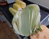 A picture of step 1 of Chilean Humitas.