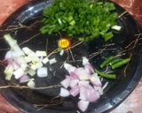 हरे प्याज़ की सब्जी रेसिपी चरण 1 फोटो