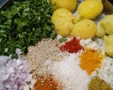 A picture of step 1 of Paneer cheese ball.