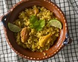 Foto del paso 3 de la receta: Arroz integral con pollo con azafrán