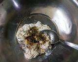 A picture of step 1 of Veg curd sandwich.