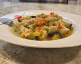 Foto del paso 7 de la receta: Guiso de pollo con berenjena, calabacín y pimientos