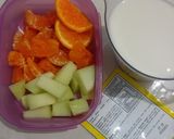 Foto langkah ke 1 dari resep Fruit Cubes Pudding.