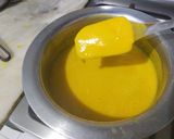 A picture of step 1 of Eggless Mango pudding without gelatin.