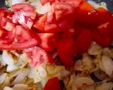 A picture of step 5 of Kadai paneer.