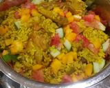 A picture of step 1 of Jolof din shikafa mai fruit.