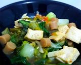 Foto langkah ke 9 dari resep Tumis Pakcoy Siram Tahu Sosis Ayam.