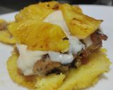 Foto del paso 9 de la receta: Arepa🫓burger🍔de pollo🥯🍗🍍🧀🧄
