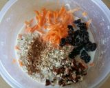 A picture of step 1 of Vickys Easter Carrot Cake Overnight Oats, GF DF EF SF NF.