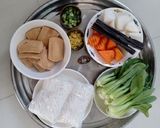 Hình bước làm 1 của món Mì Udon nấu sườn non chay